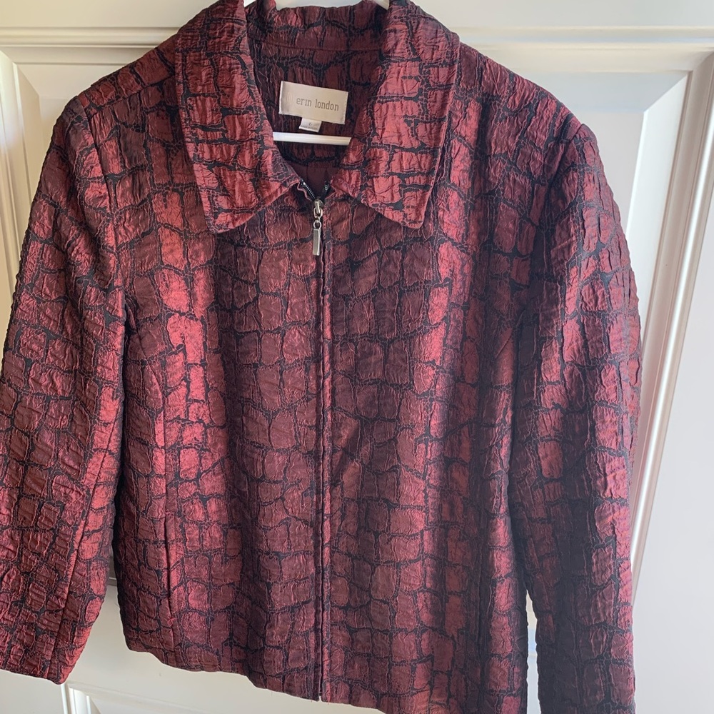 Erin London Red Patterned Jacket